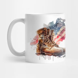 Watercolor Veteran Boots Mug